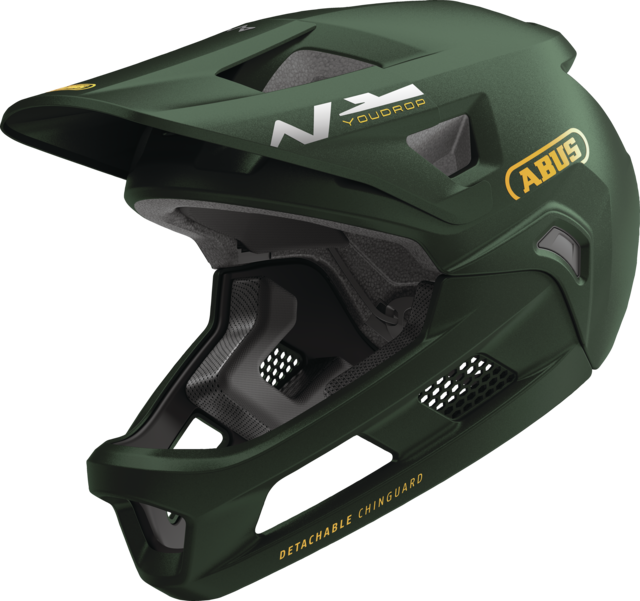 Casco de BTT ABUS YOUDROP FF Junior Moss Verde