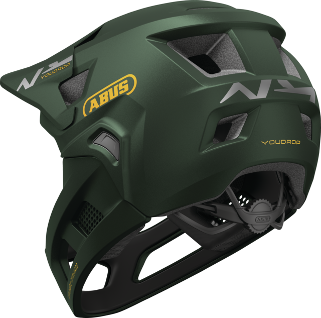 Casco de BTT ABUS YOUDROP FF Junior Moss Verde