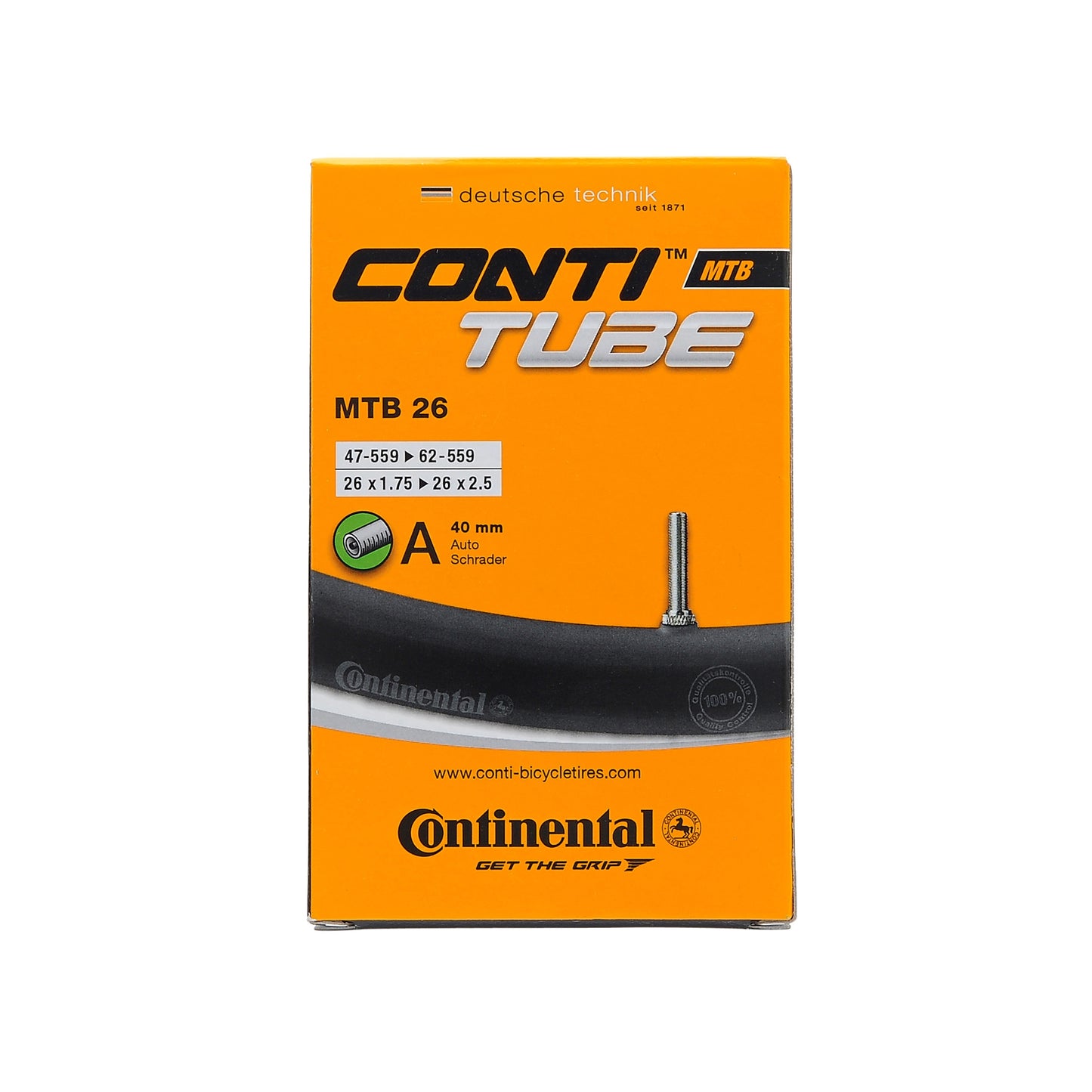 Cámara de aire CONTINENTAL 26x1.75-2.5 Schrader 40mm