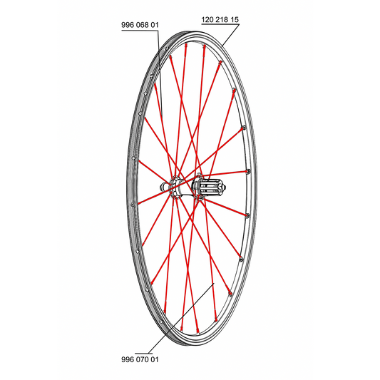 KIT DE 10 RADIOS TRASEROS MAVIC CROSSRIDE UB 08 NEGRO 276MM