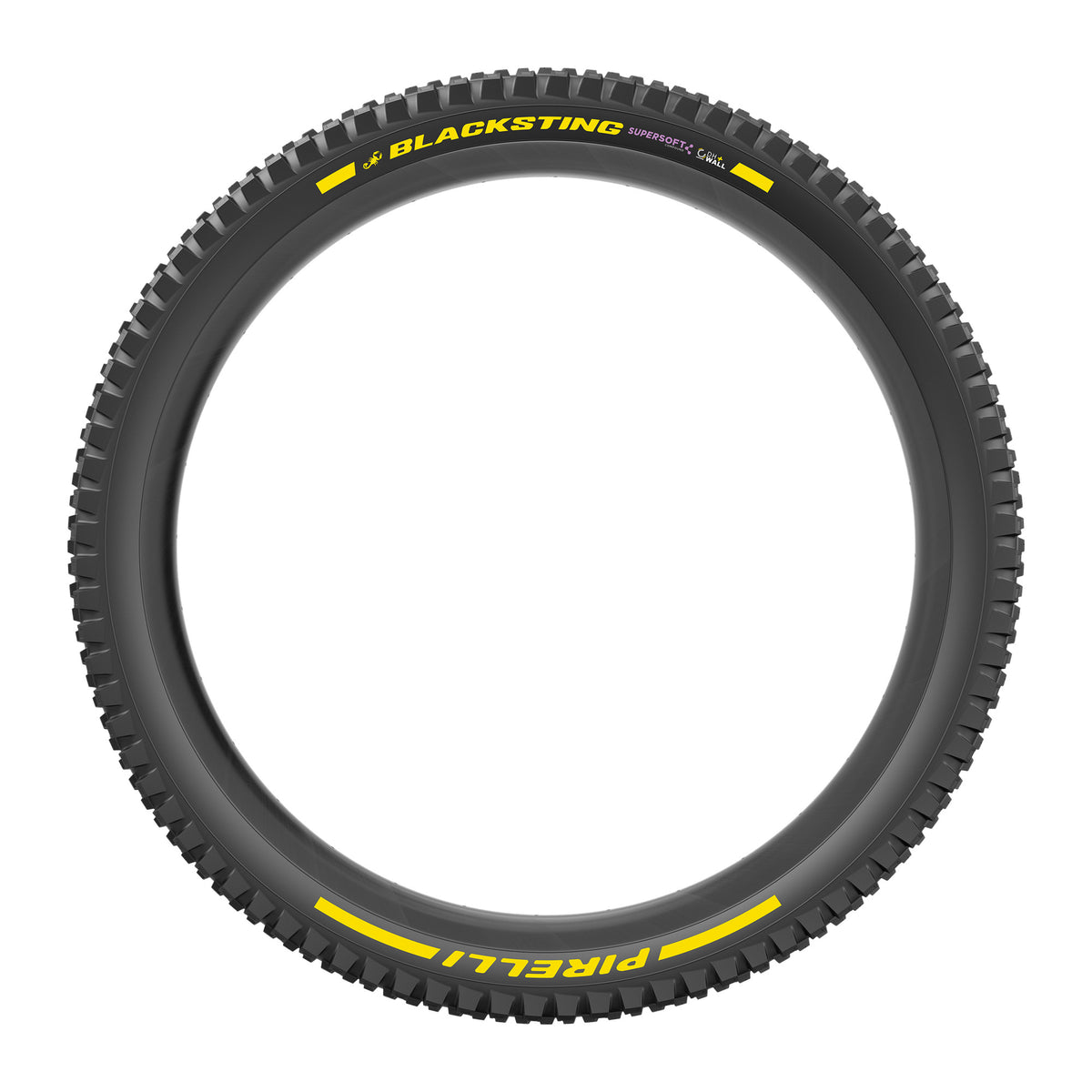 Cubierta PIRELLI SCORPION BLACK STING 29x2.40 Supersoft DH+Wall Tubeless Ready plegable negro/amarillo Team Edition