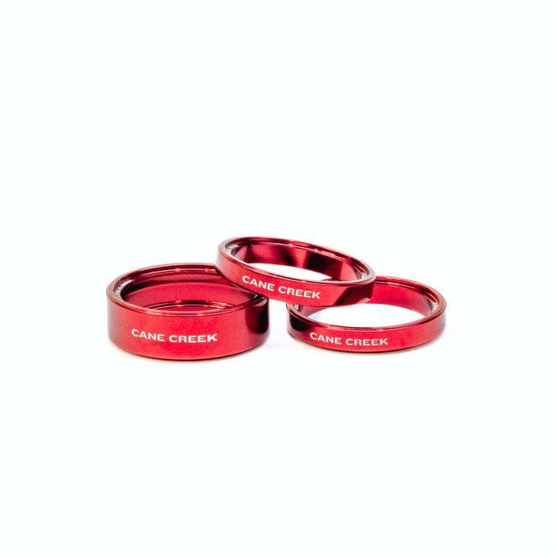 Kit de espaciadores de dirección CANE CREEK Interlok rojo