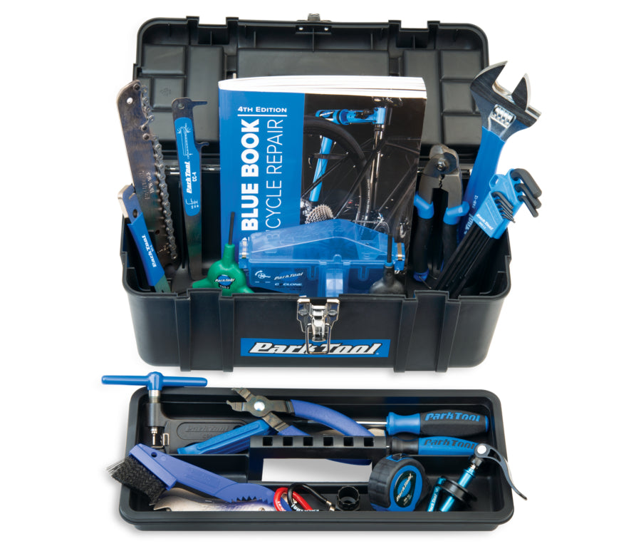 Park Tool AK-5, contenido del maletín con la bandeja retirada