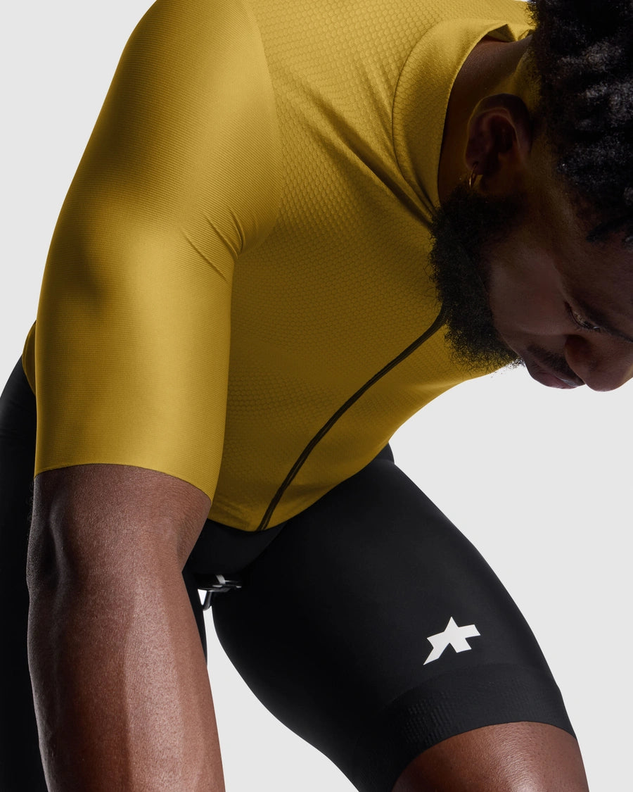 Maillot ASSOS MILLE GT S11 EVO Manga Corta Amarillo Dorado
