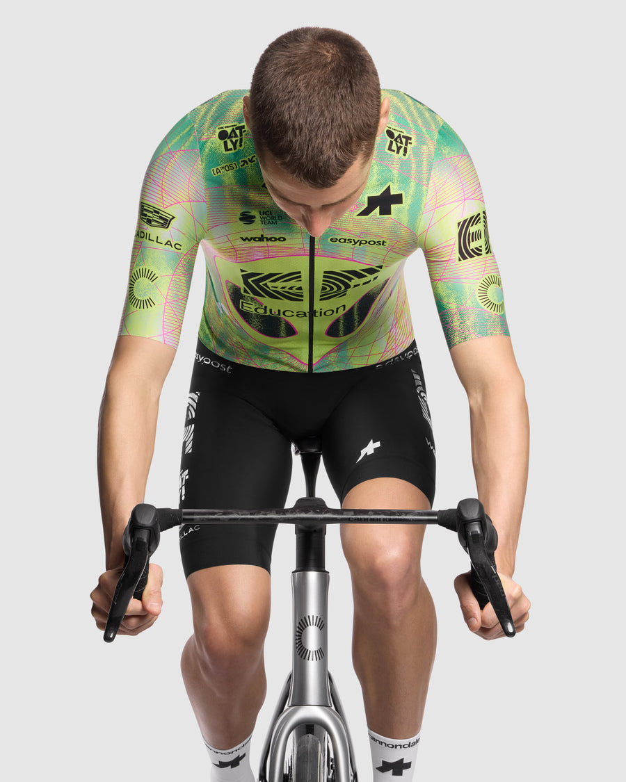 Maillot ASSOS MILLE GT EDUCATION FIRST GIRO Manga corta Negro/Amarillo