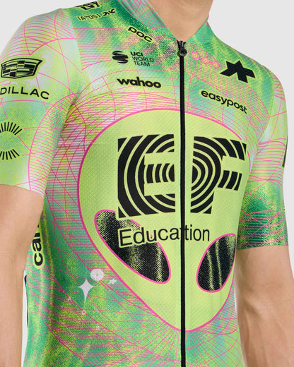 Maillot ASSOS MILLE GT S11 EVO EDUCATION FIRST Mangas Cortas Verde/Amarillo