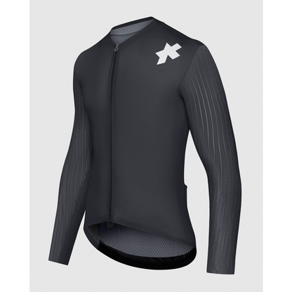 Maillot ASSOS EQUIPE RS S11 Mangas Largas Negro/Gris