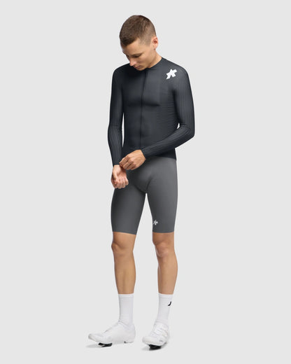 Maillot ASSOS EQUIPE RS S11 Mangas Largas Negro/Gris