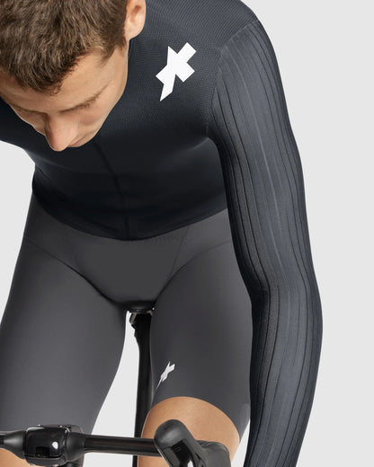 Maillot ASSOS EQUIPE RS S11 Mangas Largas Negro/Gris