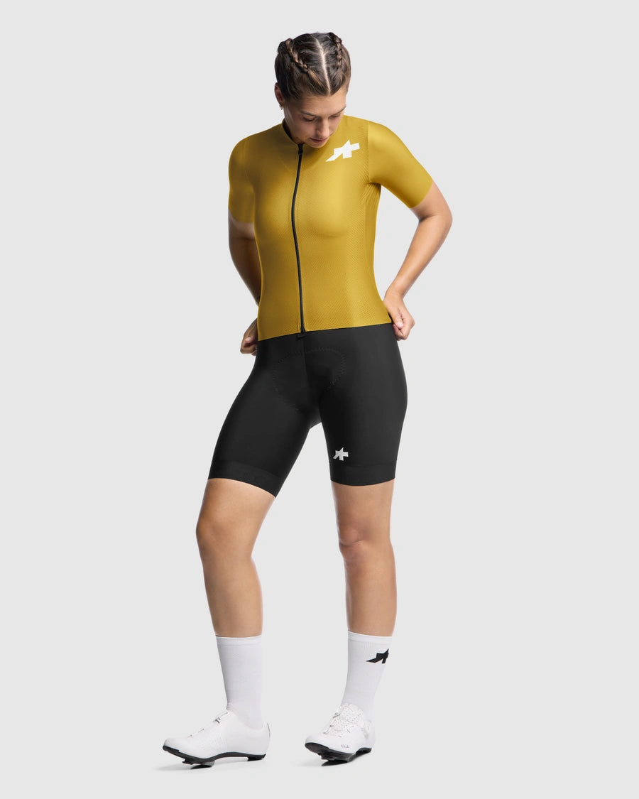 Maillot ASSOS UMA GT S11 EVO Mujer manga corta Godlen Amarillo