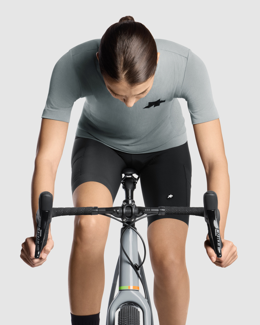 maillot mujer manga corta ASSOS TACTICA TECH T5 gris