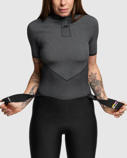 Camiseta interior de manga corta ASSOS EQUIPE SPRING FALL P1 Negro