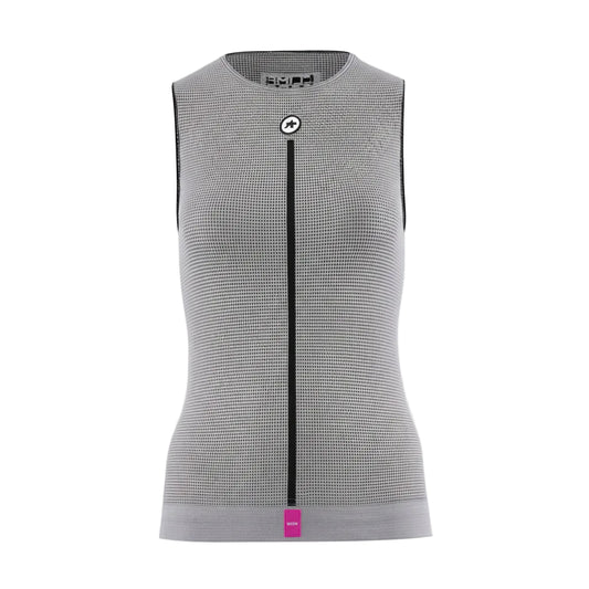 Ropa interior ASSOS NS SKIN LAYER P1 sin mangas para mujer, gris