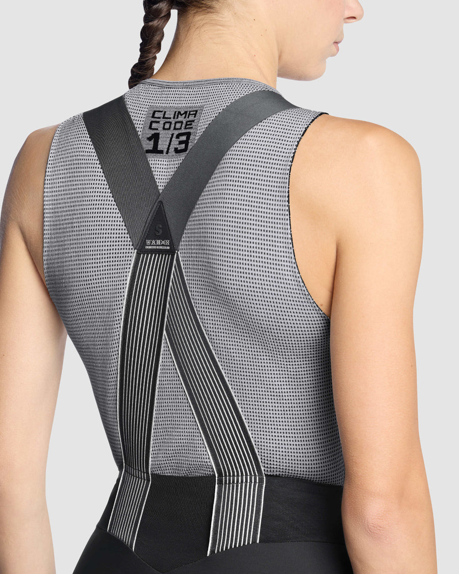 Ropa interior ASSOS NS SKIN LAYER P1 sin mangas para mujer, gris