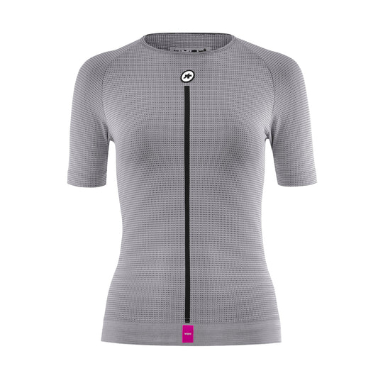 Ropa interior ASSOS NS SKIN LAYER P1 de manga corta para mujer, gris