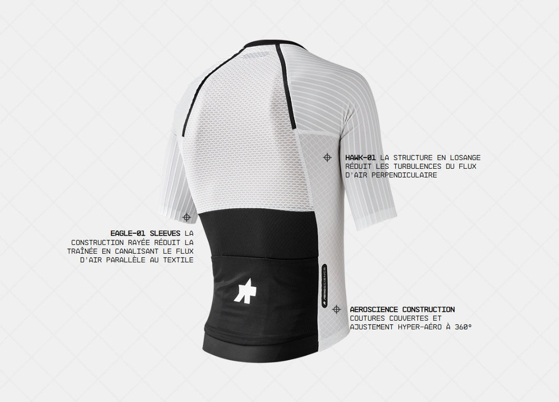 Maillot ASSOS EQUIPE RSR BOLIDE Blanco