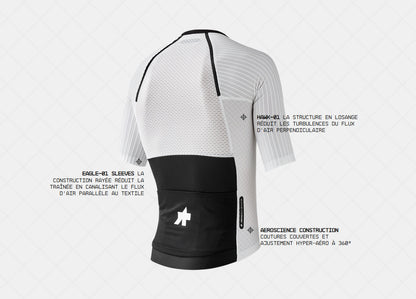 Maillot ASSOS EQUIPE RSR BOLIDE Mangas Cortas Blanco