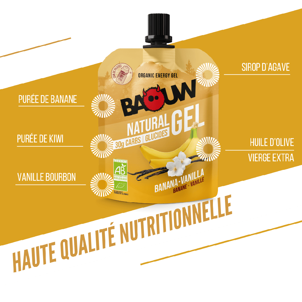 BAOUW BIO Gel energético de plátano y vainilla (85g)