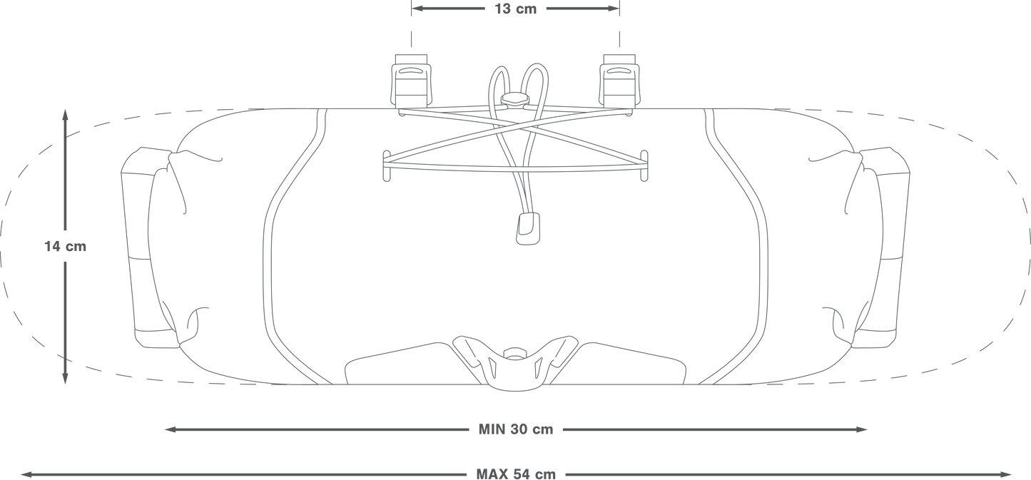 Bolsa de manillar APIDURA BACKCOUNTRY HANDLERBAR PACK 11 L Negro Gris