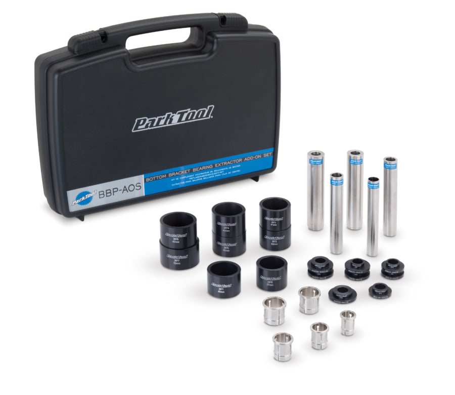 Park Tool BBP-AOS, kit de extracción de rodamientos press-fit con maletín