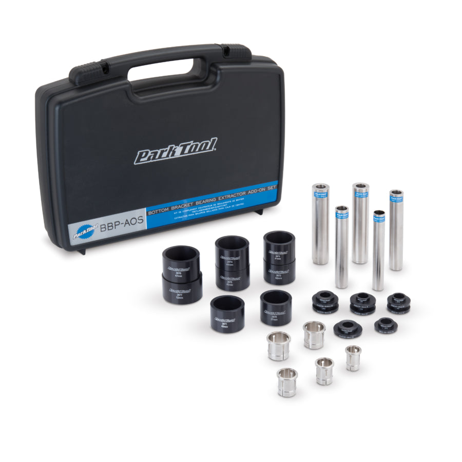 Park Tool BBP-AOS, kit de extracción de rodamientos press-fit con maletín