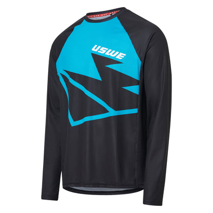 Maillot USWE BERG MTB Mangas Largas Negro/Azul