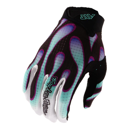 Guantes TROY LEE DESIGNS AIR OVERSPRAY Negro/Real Teal