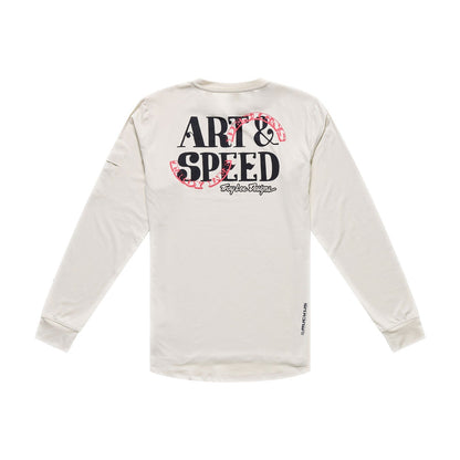 Maillot TROY LEE DESIGNS RUCKUS RIDE ART ET SPEED Mangas Largas Pumice