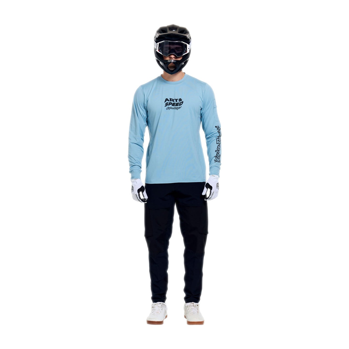 TROY LEE DESIGNS RUCKUS RIDE WAVES Maillot Manga Larga Azul