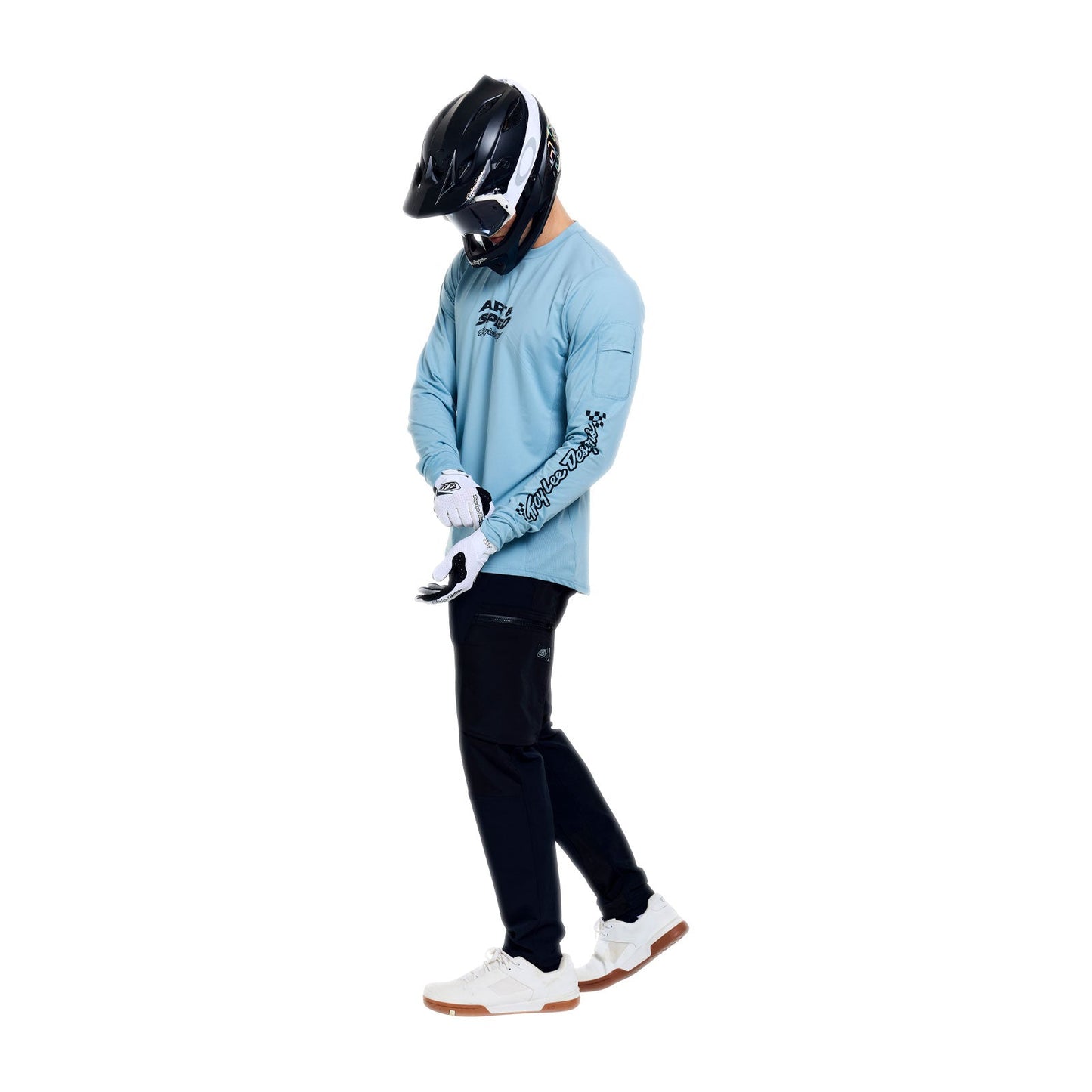 TROY LEE DESIGNS RUCKUS RIDE WAVES Maillot Manga Larga Azul