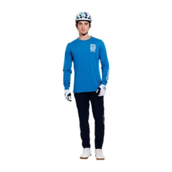TROY LEE DESIGNSSKYLINE RIDE ONE EYE AERO Maillot Manga Larga Azul