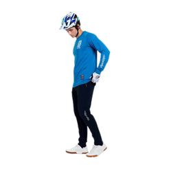 TROY LEE DESIGNSSKYLINE RIDE ONE EYE AERO Maillot Manga Larga Azul