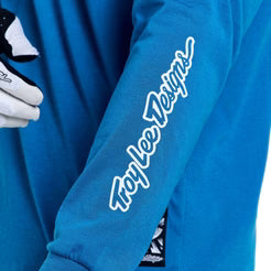 TROY LEE DESIGNSSKYLINE RIDE ONE EYE AERO Maillot Manga Larga Azul