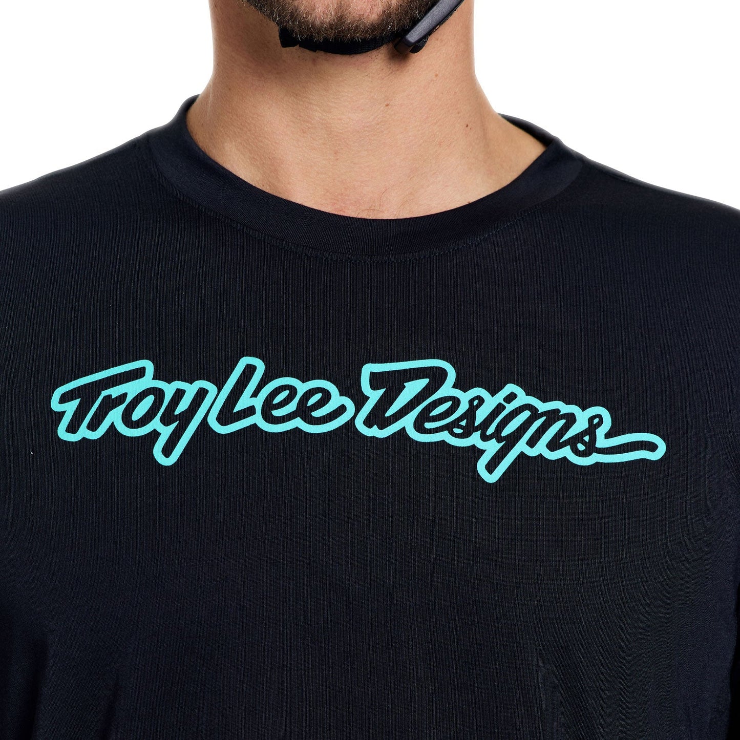 TROY LEE DESIGNS SKYLINE RIDE SIGNATURE Maillot Manga Larga Negro/Turquesa