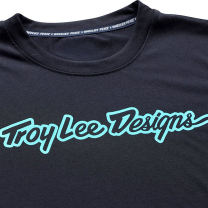 Maillot TROY LEE DESIGNS SKYLINE RIDE SIGNATURE Mangas Cortas Negro/Turquesa