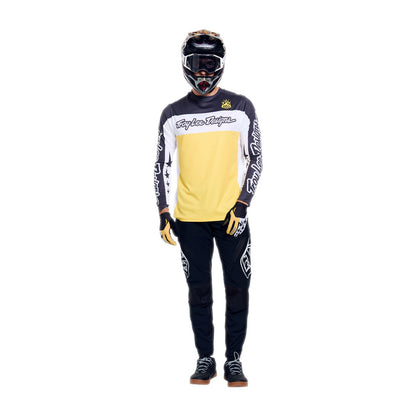 Maillot TROY LEE DESIGNS SPRINT PRO YO MOTO Mangas Largas Negro/Amarillo