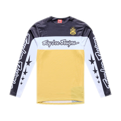 Maillot TROY LEE DESIGNS SPRINT PRO YO MOTO Mangas Largas Negro/Amarillo