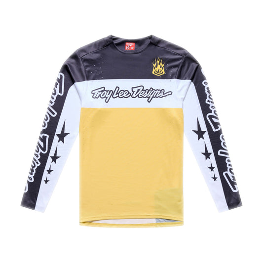 Maillot de manga larga TROY LEE DESIGNS SPRINT PRO YO MOTO Negro/Amarillo