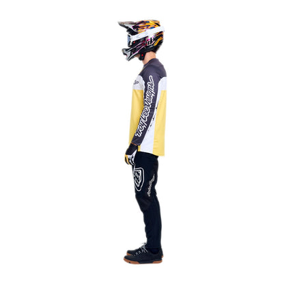 Maillot TROY LEE DESIGNS SPRINT PRO YO MOTO Mangas Largas Negro/Amarillo