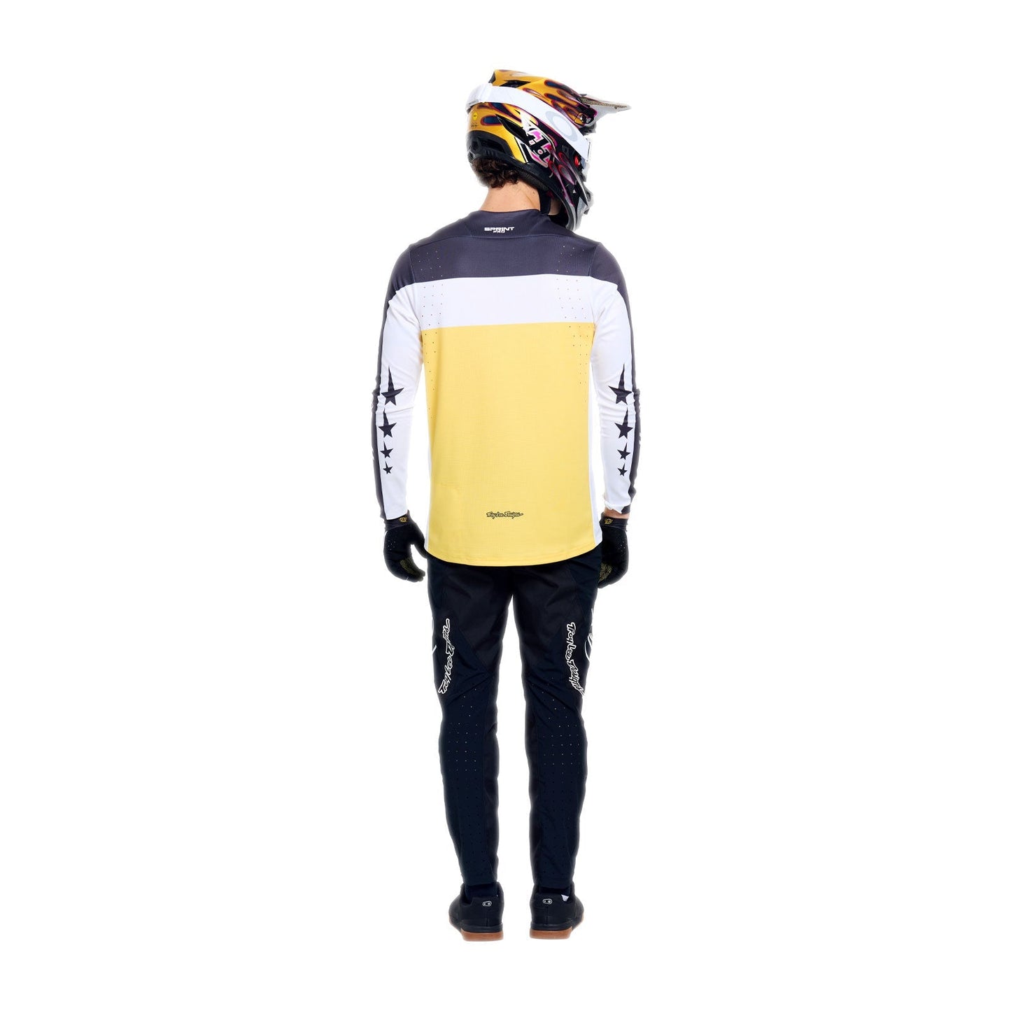 Maillot de manga larga TROY LEE DESIGNS SPRINT PRO YO MOTO Negro/Amarillo