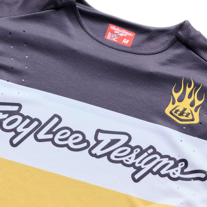 Maillot TROY LEE DESIGNS SPRINT PRO YO MOTO Mangas Largas Negro/Amarillo