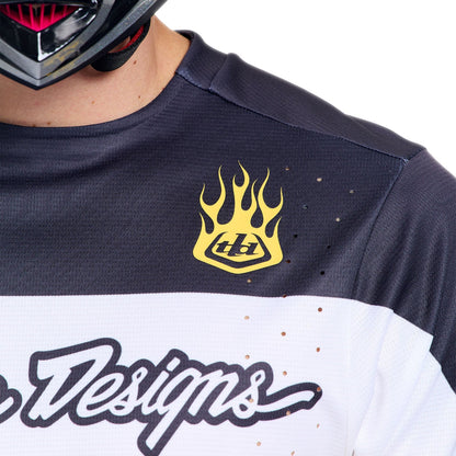 Maillot TROY LEE DESIGNS SPRINT PRO YO MOTO Mangas Largas Negro/Amarillo