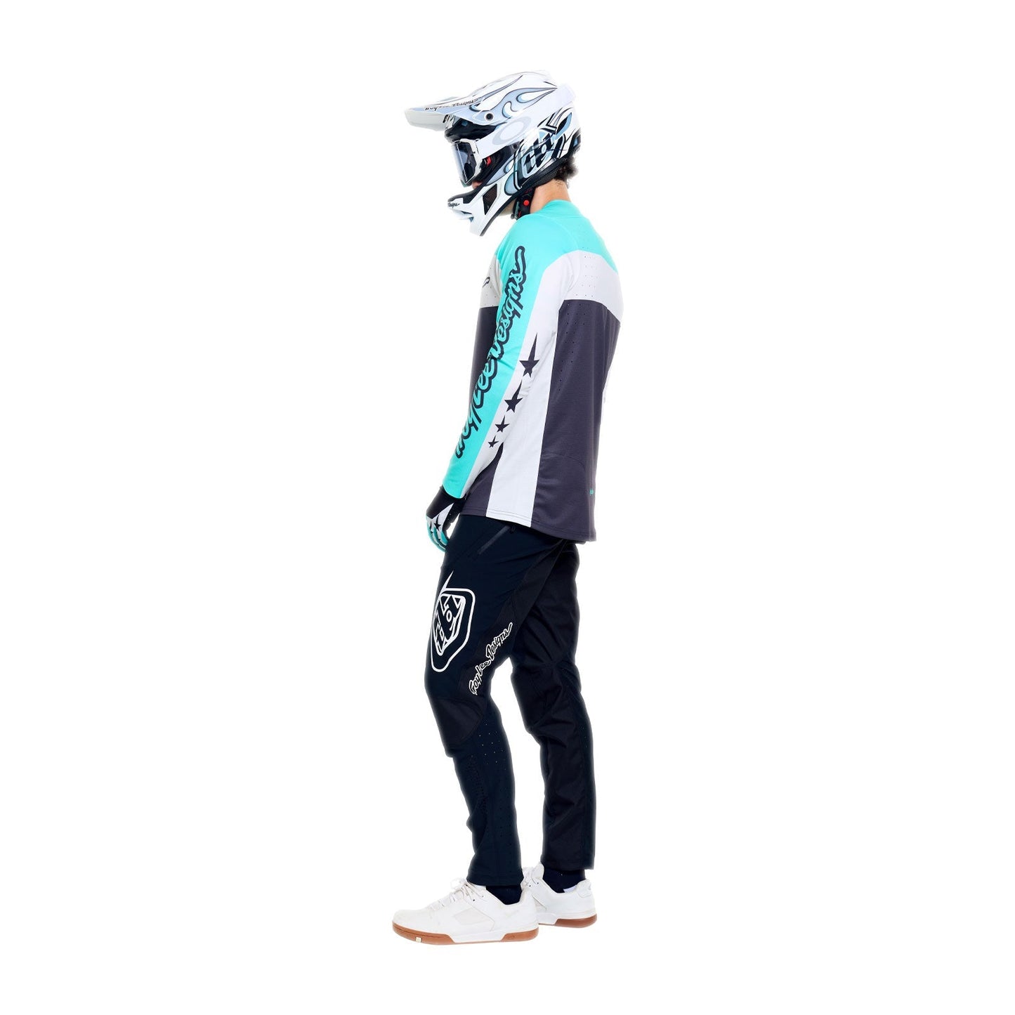 Maillot de manga larga TROY LEE DESIGNS SPRINT PRO YO MOTO Negro/Azul