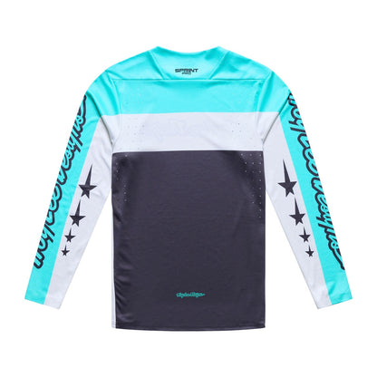 Maillot TROY LEE DESIGNS SPRINT PRO YO MOTO Mangas Largas Negro/Azul