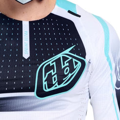 Maillot de manga larga TROY LEE DESIGNS SPRINT ULTRA PROTON Blanco/Azul