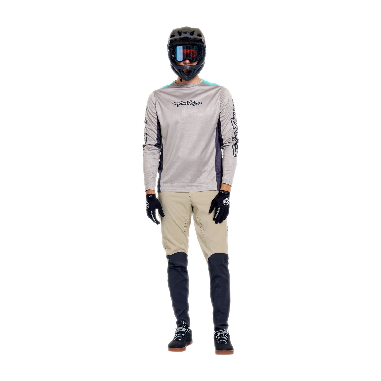 Maillot de manga larga TROY LEE DESIGNS STAGE SIGNATURE Gris/Azul