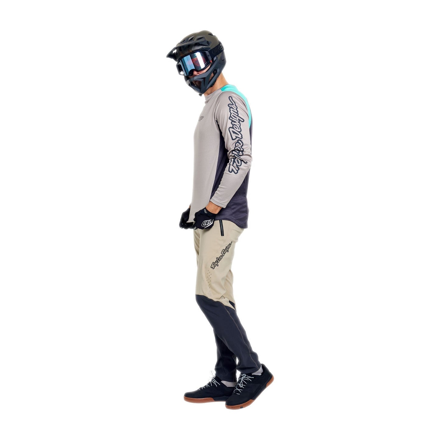 Maillot de manga larga TROY LEE DESIGNS STAGE SIGNATURE Gris/Azul