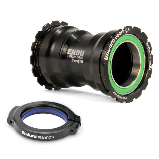 RODAMIENTOS ENDURO TorqTite PF30 eje de pedalier 30mm (Estrecho) Acero inoxidable Negro