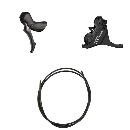 SHIMANO CUES U6030 Mono Flatmount Discless Palanca izquierda y pinza delantera