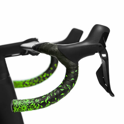 Cinta de Manillar SUPACAZ SUPER STICKY KUSH STAR FADE Negro/Verde
